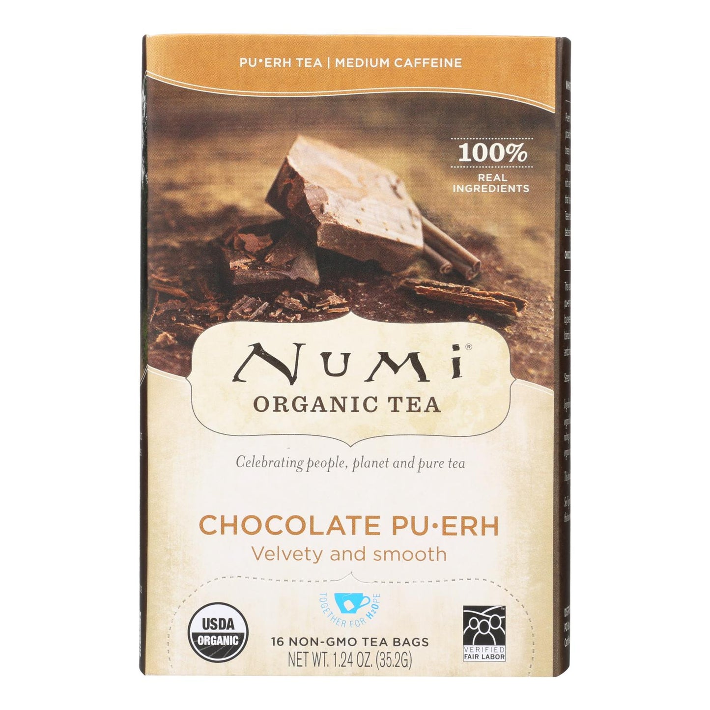 Numi Tea Organic Chocolate Pu-erh - Case Of 6 - 16 Bag