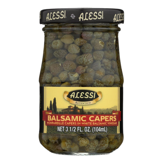 Alessi - Capers In White Balsamic Vinegar - 3.5 Oz - Case Of 6