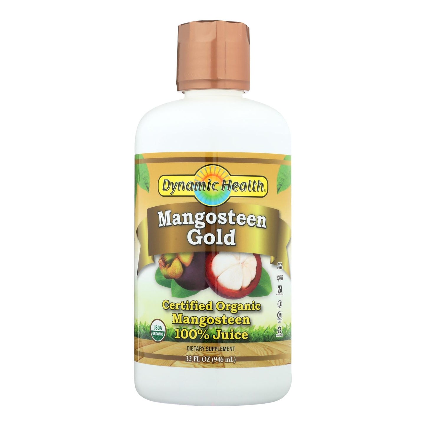 Dynamic Health Organic Certifiied Mangosteen Gold - 32 Fl Oz