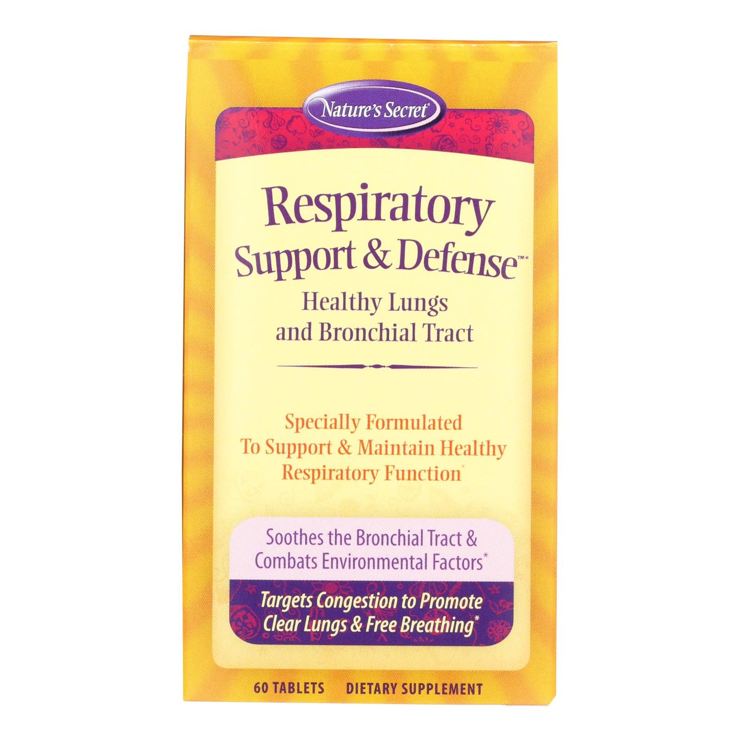 Nature's Secret Respiratory Cleanse And Defense - 60 Tablets