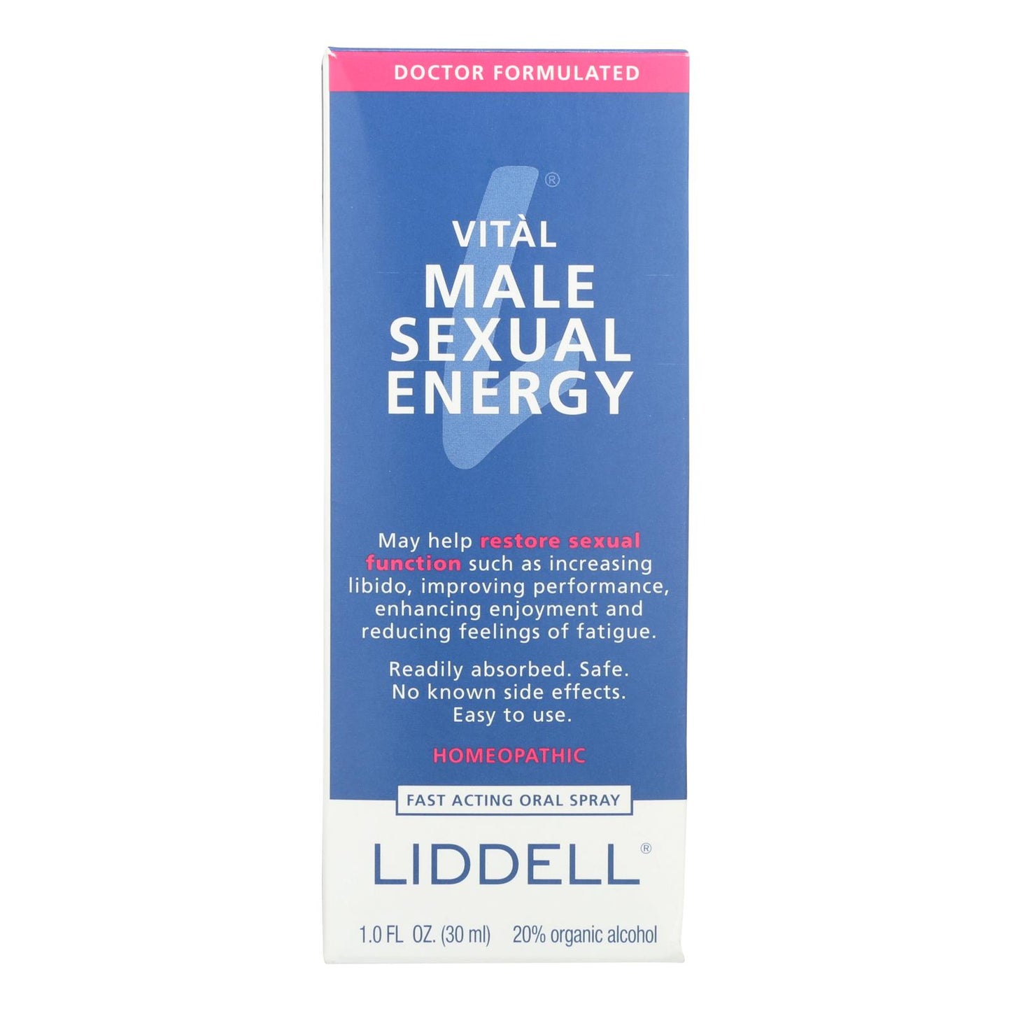 Liddell Homeopathic Energy Male - 1 Fl Oz