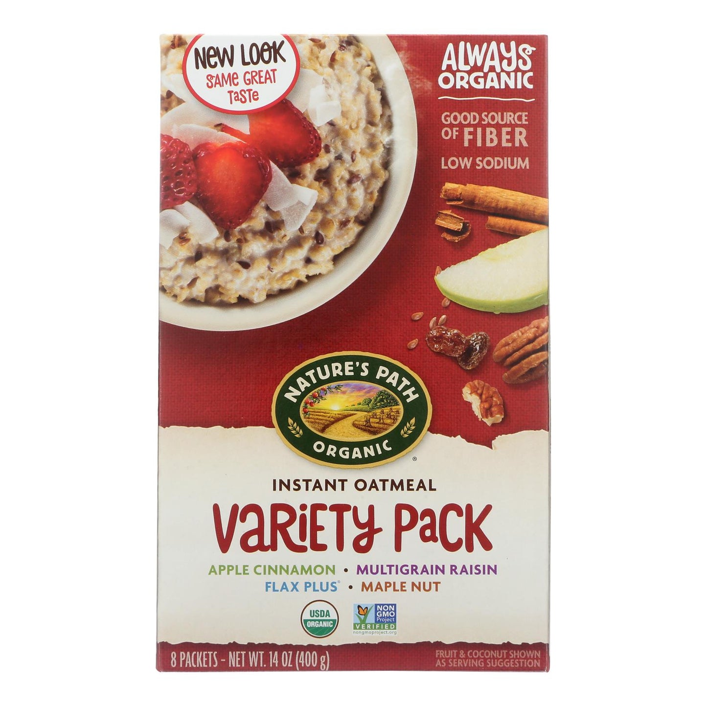 Nature's Path Organic Hot Oatmeal - Variety Pack - Case Of 6 - 14 Oz.