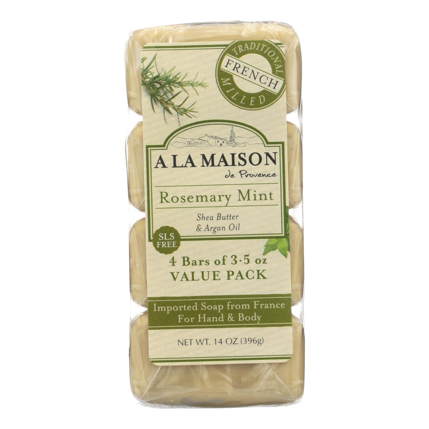 A La Maison - Bar Soap - Rosemary Mint - Value 4 Pack