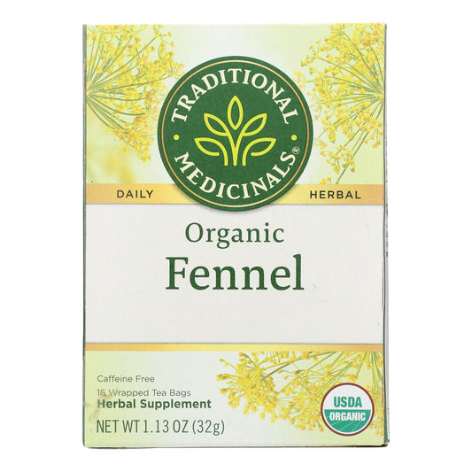 Traditional Medicinals Organic Herbal Tea - Fennel - Case Of 6 - 16 Bags