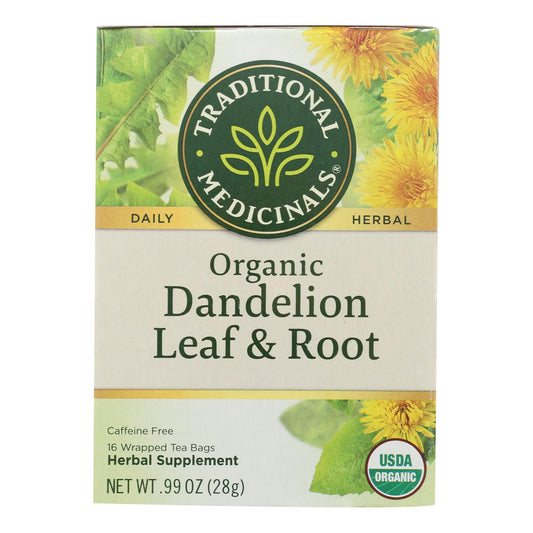 Traditional Medicinals Tea - Organc - Hrbl - Dndln Leaf Rt - 16 Ct - 1 Case