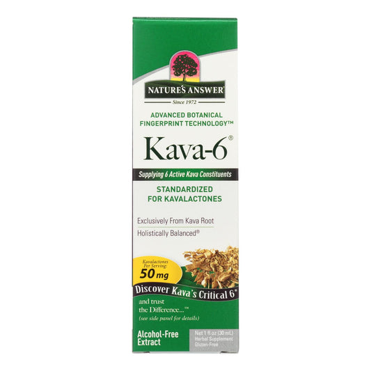 Nature's Answer - Kava 6 Extract - Alcohol Free - 1 Oz