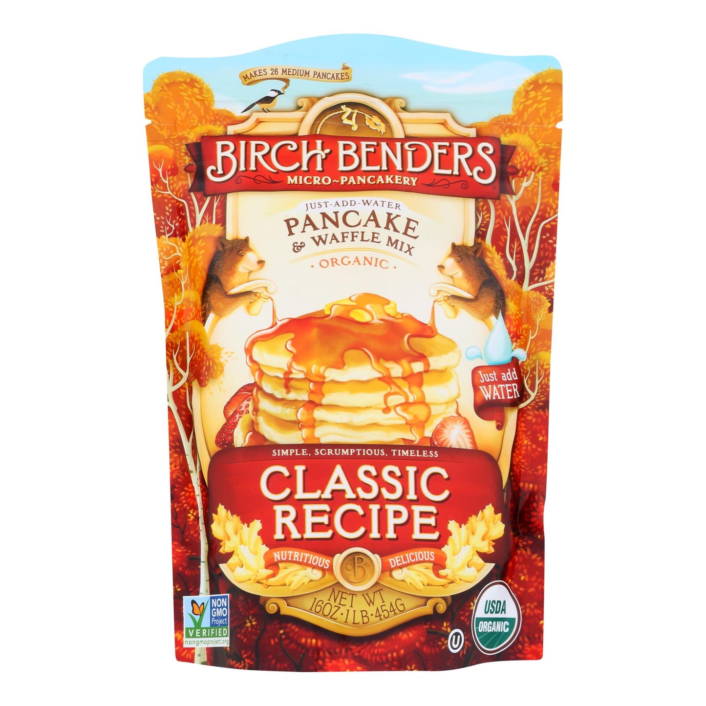 Birch Benders Pancake And Waffle Mix - Classic - Case Of 6 - 16 Oz.