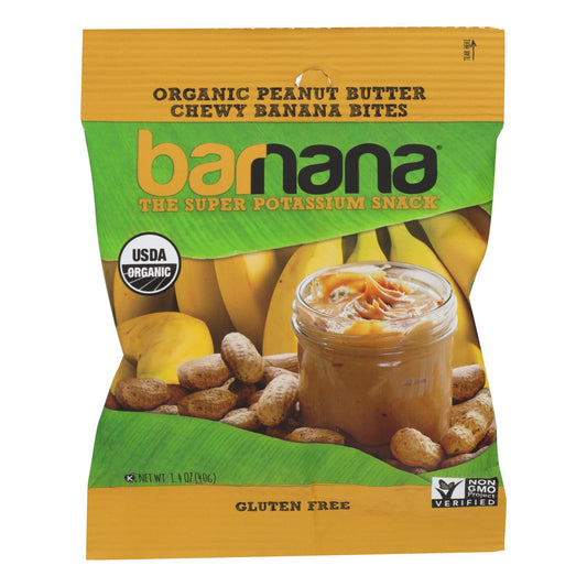 Barnana Organic Chewy Banana Bites - Peanut Butter - Case Of 12 - 1.4 Oz