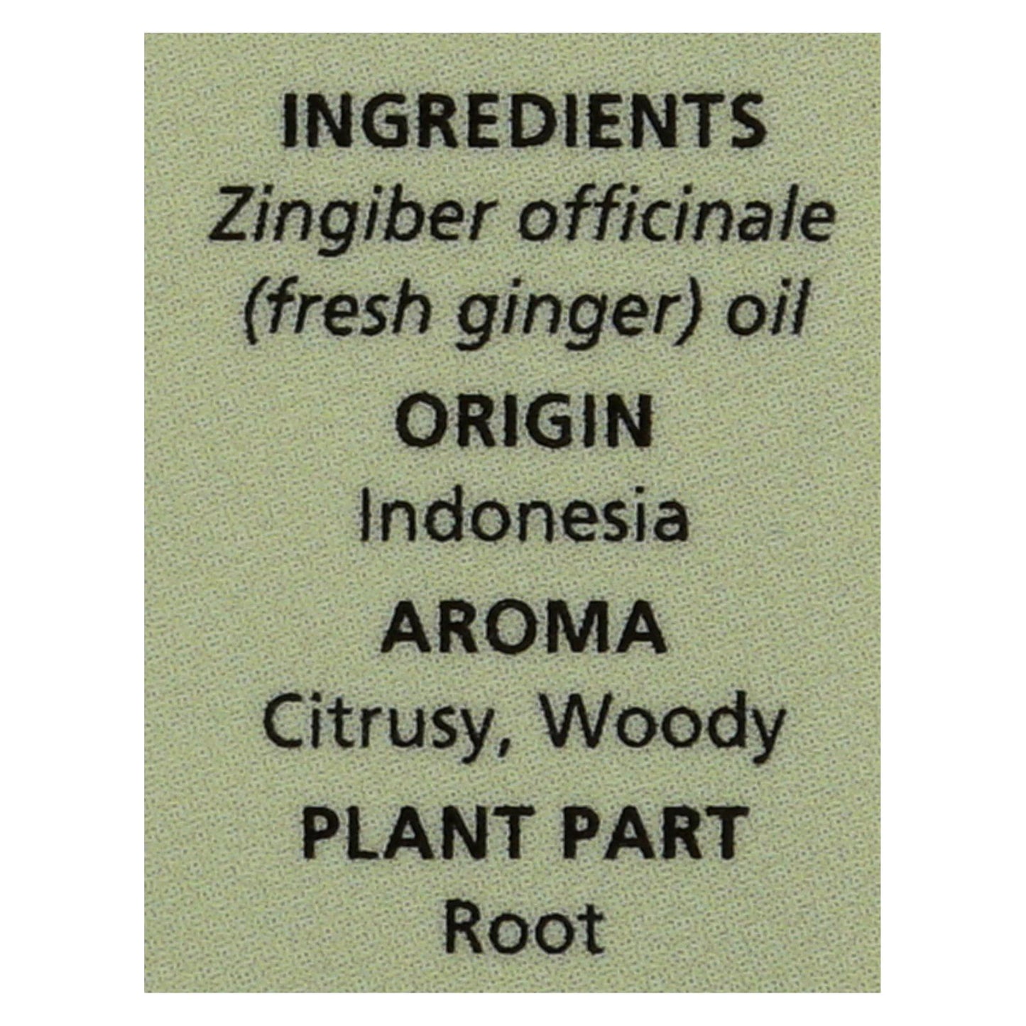 Aura Cacia - Essential Oil - Fresh Ginger - 0.5 Oz.