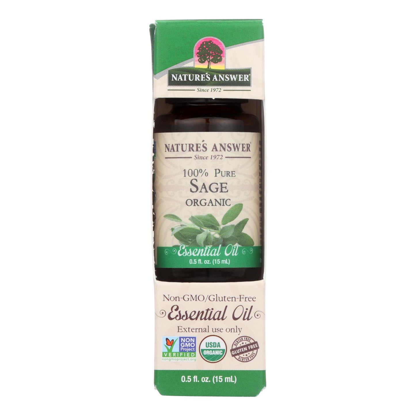 Nature's Answer - Organic Essential Oil - Sage - 0.5 Oz.