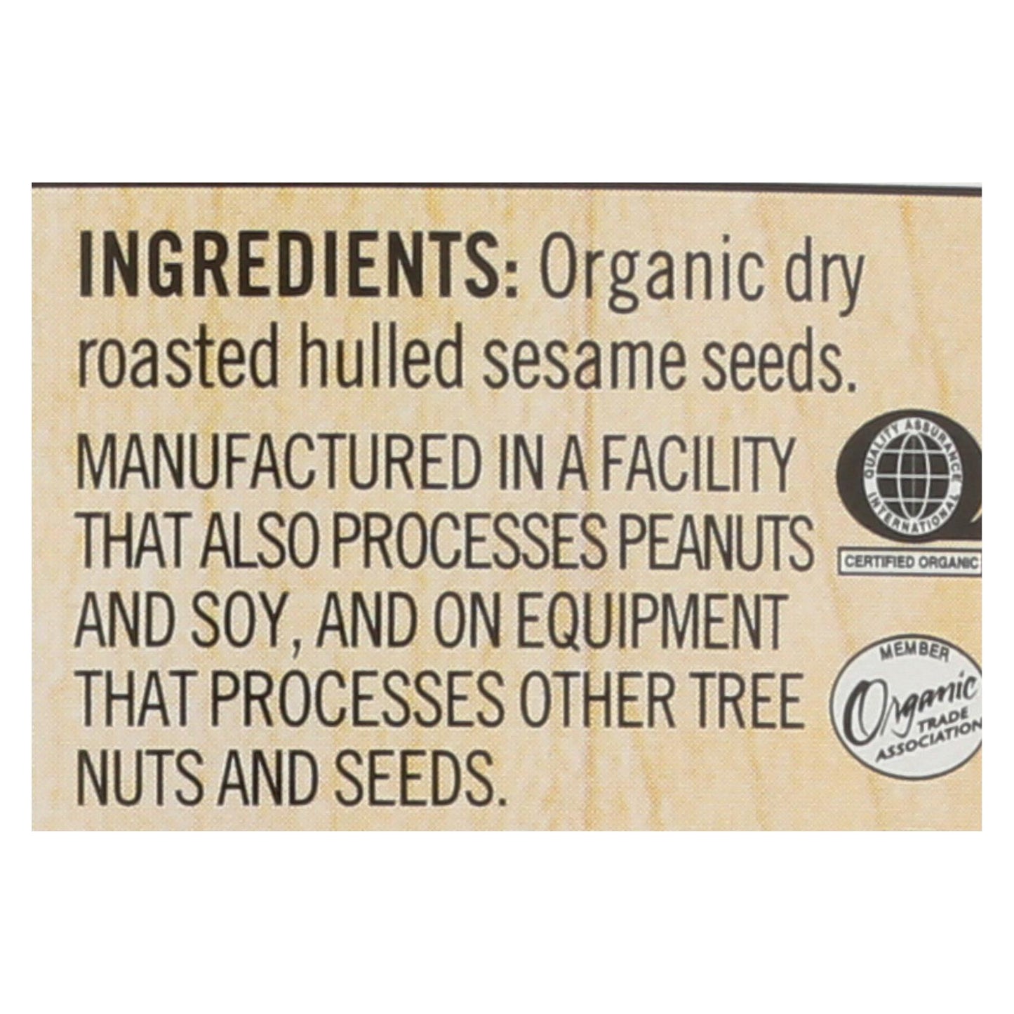 Woodstock Unsalted Organic Sesame Tahini - Case Of 12 - 16 Oz