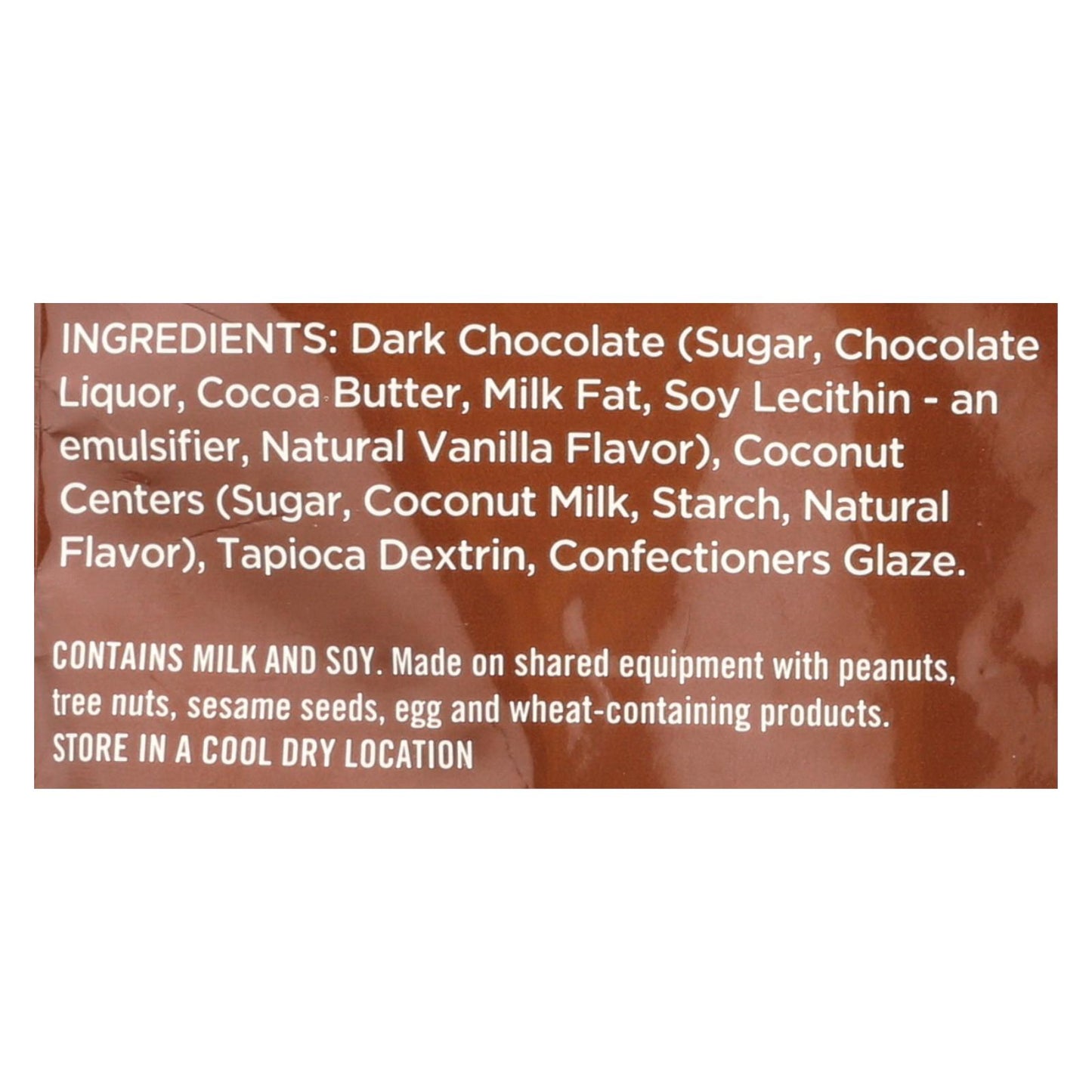 Tru Fru Dark Chocolate Coconut Melts  - Case Of 6 - 4.2 Oz