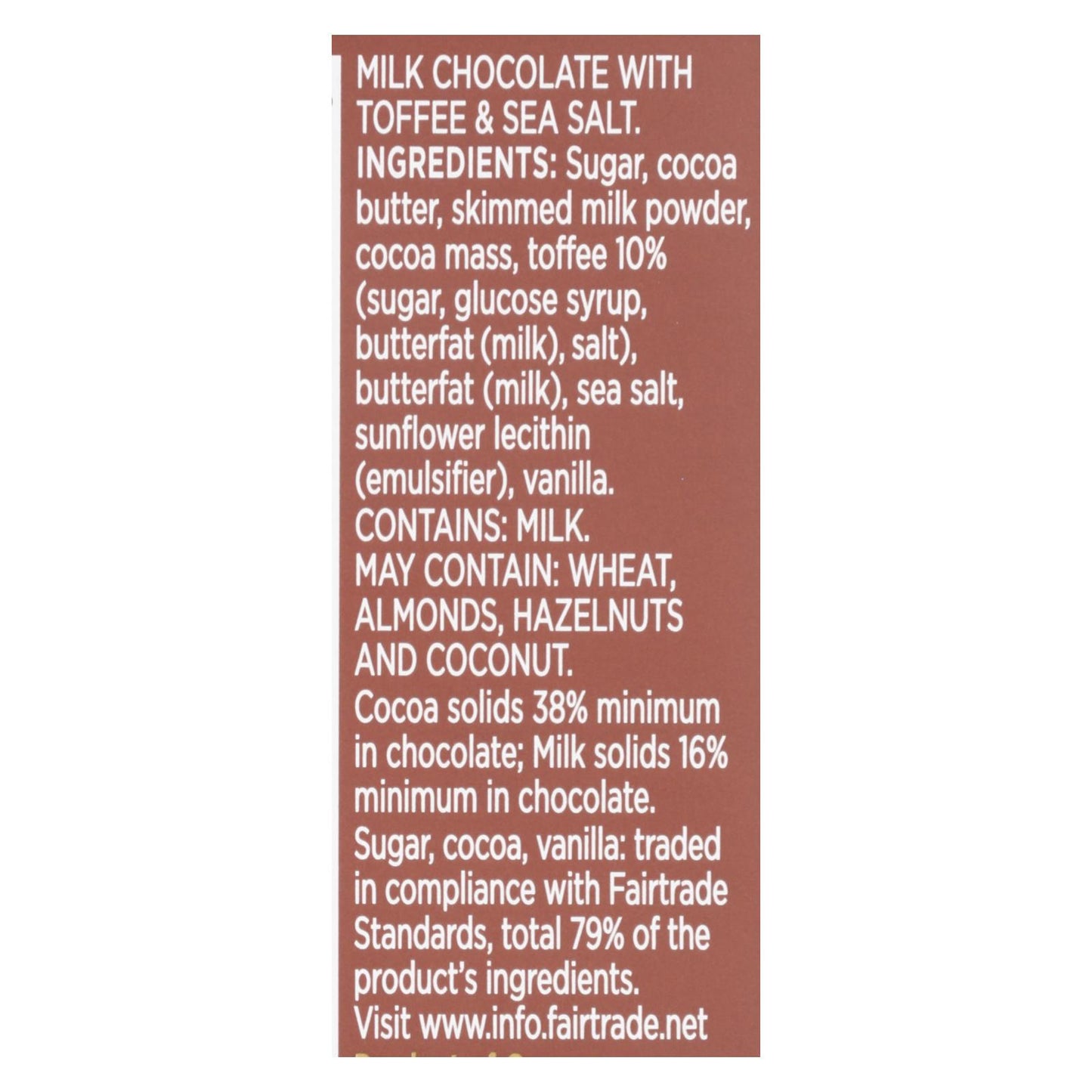 Divine - Bar Chocolate Milk Toff/ssalt - Case Of 12 - 3 Oz