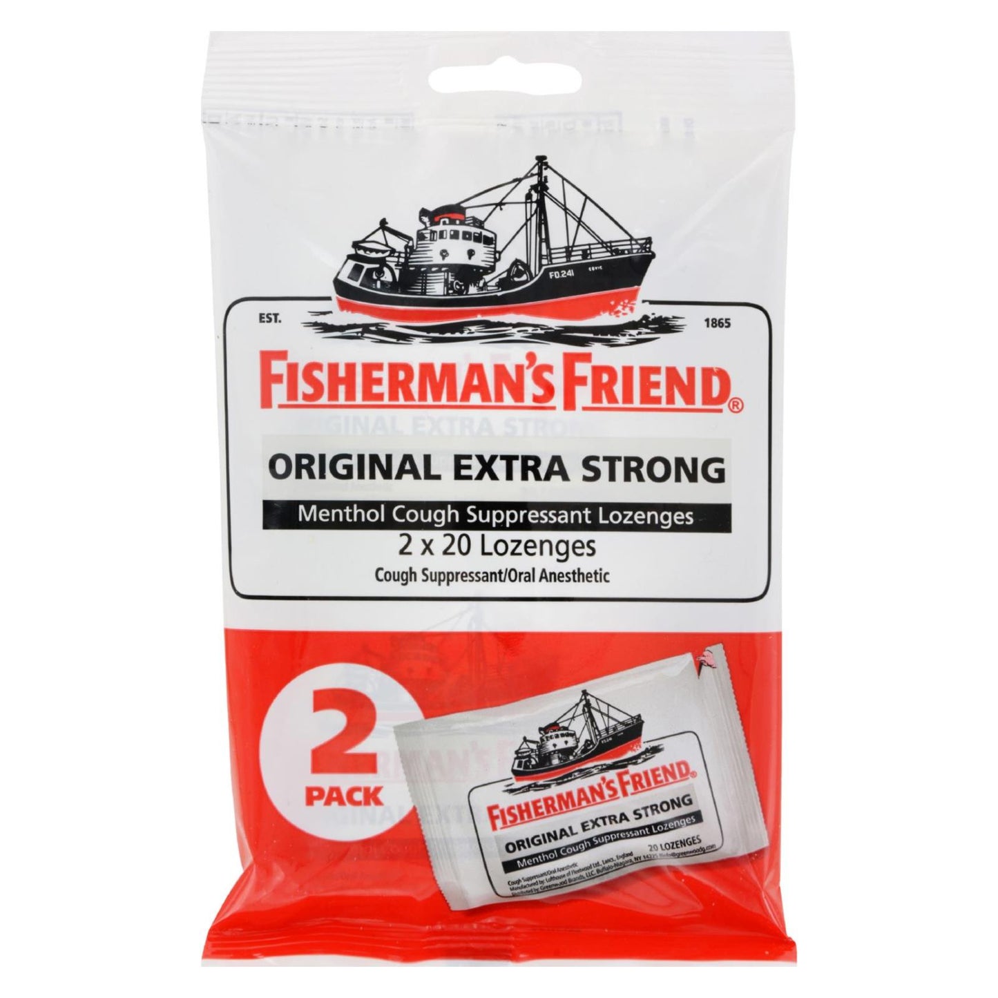 Fisherman's Friend Lozenges - Original Extra Strong - Dsp - 40 Ct - 1 Case