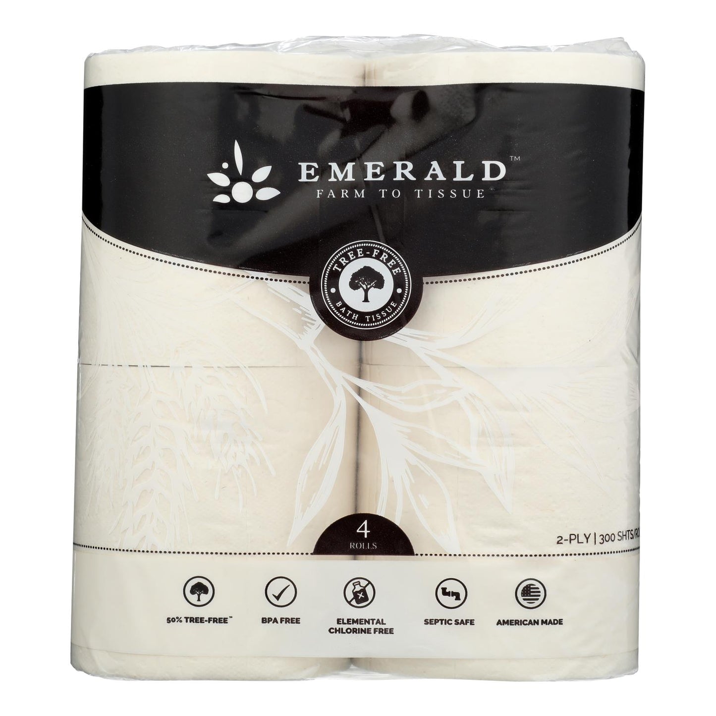 Emerald Brand - Bath Tissue 2 Ply 4 Pack - Cs Of 12-1 Ct