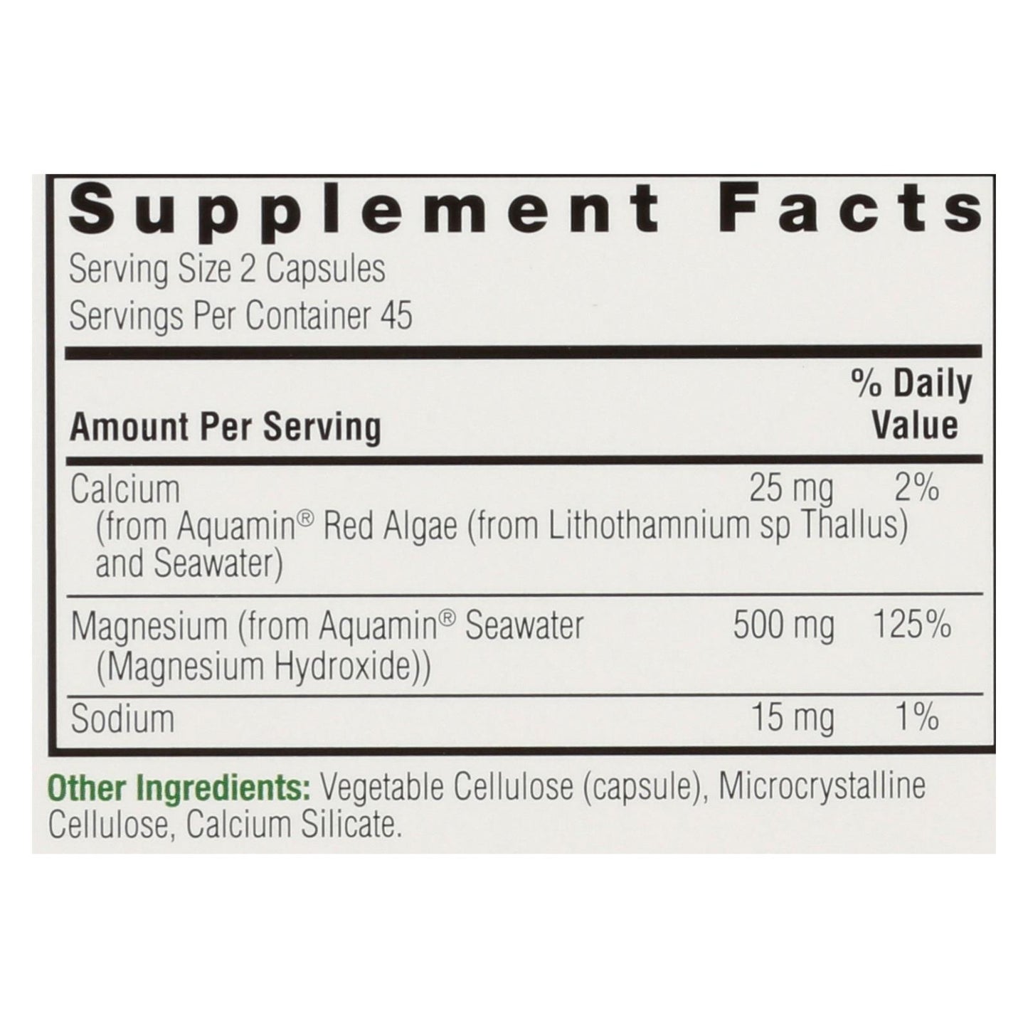 Nature's Answer Plant-based Magnesium Dietary Supplement  - 1 Each - 90 Cap