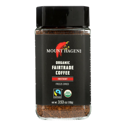 Mount Hagen Instant Organic Fairtrade Coffee  - Case Of 6 - 3.53 Oz