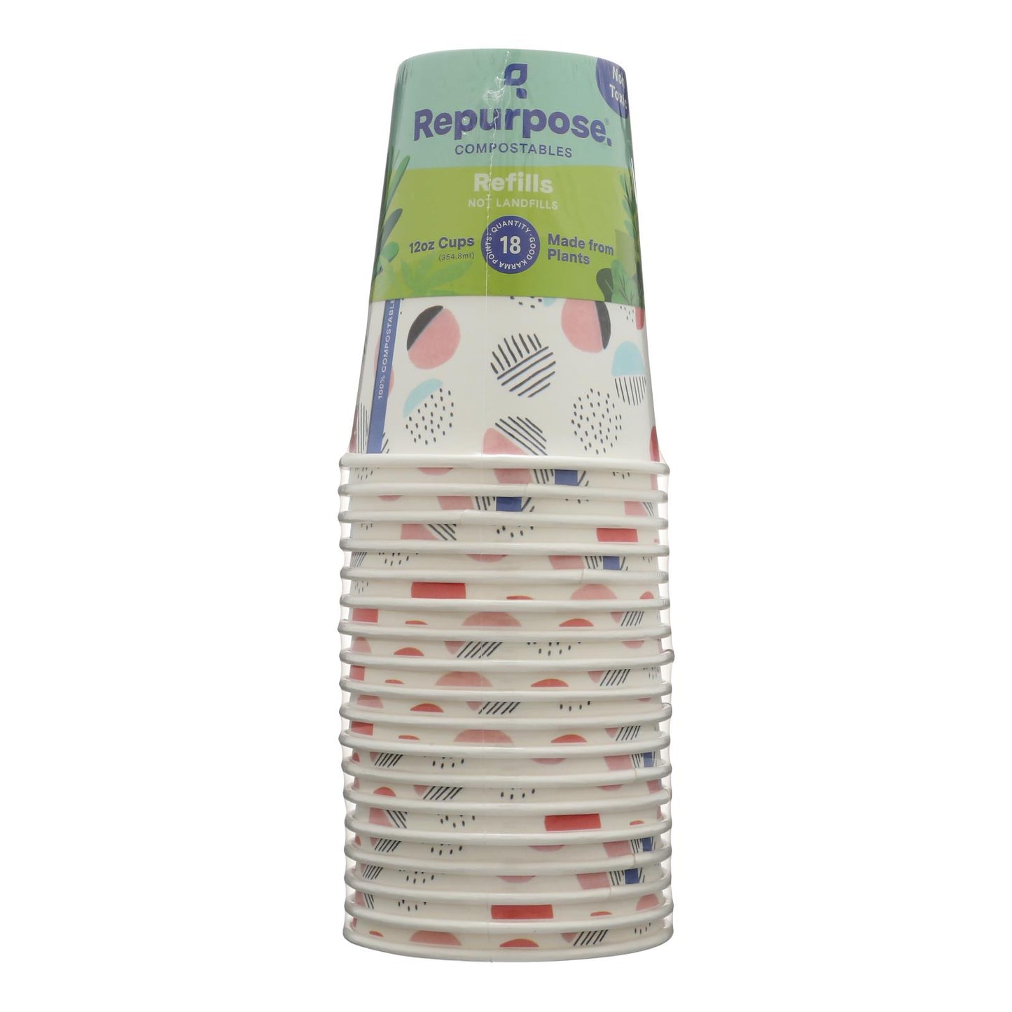 Repurpose - Cups Compostable 12 Oz - Case Of 12 - 18 Ct