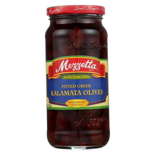 Mezzetta Pitted Greek Kalamata Olives - Case Of 6 - 9.5 Oz.