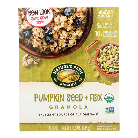 Nature's Path Organic Flax Plus Granola - Pumpkin - Case Of 12 - 11.5 Oz.