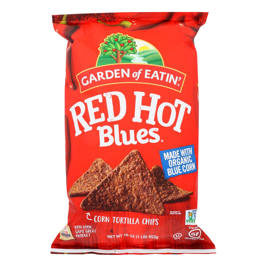 Garden Of Eatin' Red Hot Blues - Red Hot - Case Of 12 - 16 Oz.