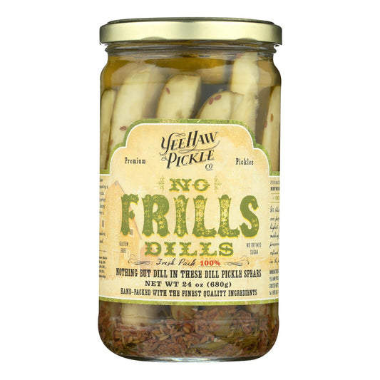 Yee-haw Pickle Dills Pickle - No Frills - Case Of 6 - 24 Oz.