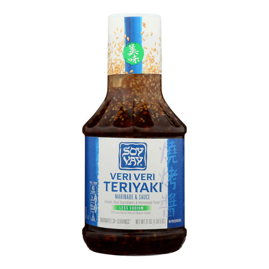 Soy Vay Veri Teriyaki Marinade And Sauce - Case Of 6 - 21 Oz.