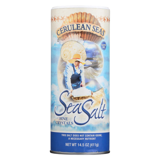 Cerulean Seas Sea Salt - Fine - Case Of 12 - 14.5 Oz