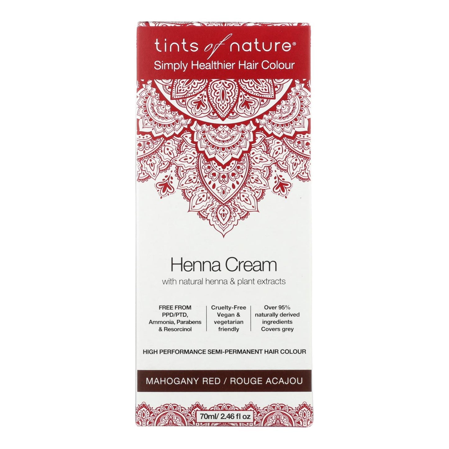 Tints Of Nature - Henna Cream Mahogany Red - 2.46 Fz