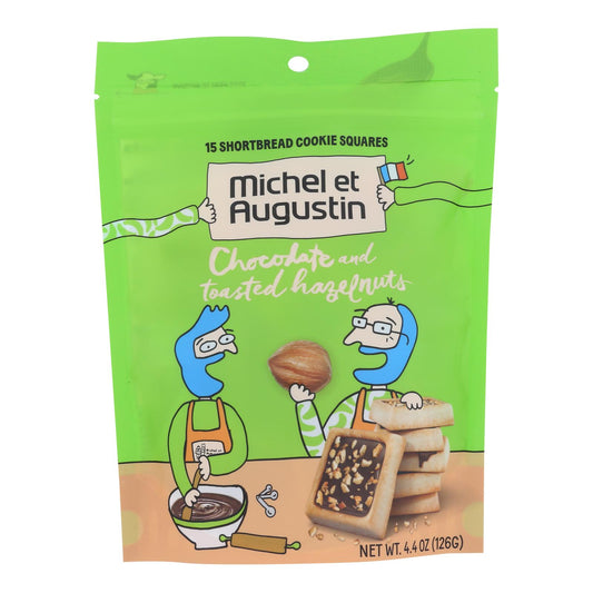 Michel Et Augustin - Cookie Chocolate Hazelnut 15 Sq - Case Of 6 - 4.4 Oz