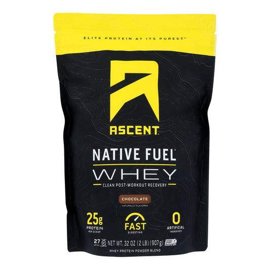 Ascent Native Fuel Chocolate Whey Protein Powder Blend Chocolate - 1 Each - 2 Lb