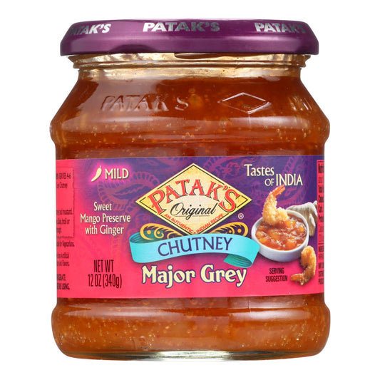 Pataks Chutney - Major Grey - Mild - 12 Oz - Case Of 6