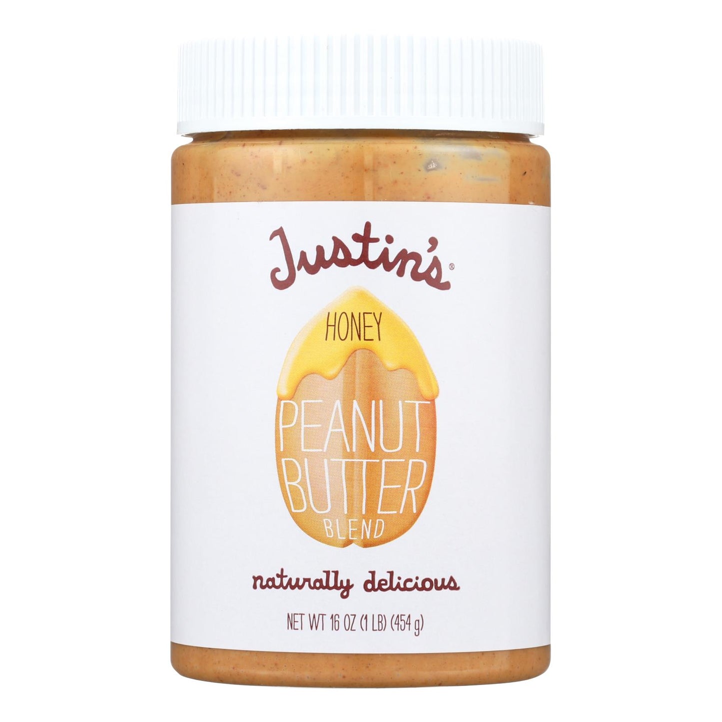 Justin's Nut Butter Peanut Butter - Honey - Case Of 12 - 16 Oz.