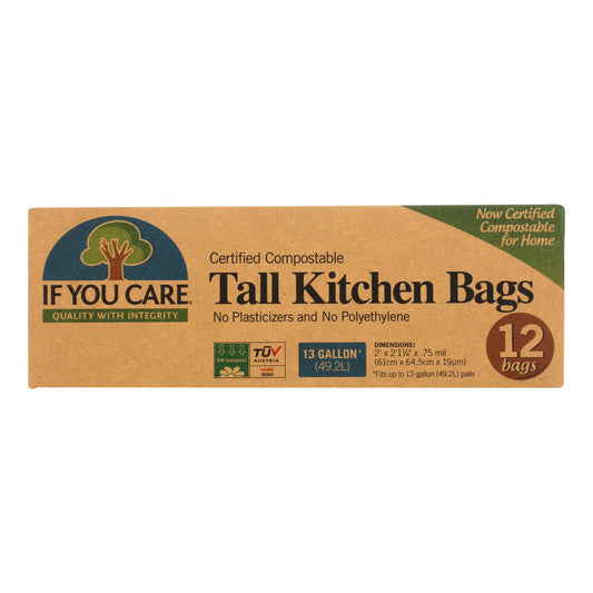 If You Care Trash Bags - Certified Compostable - Case Of 12 - 12 Count