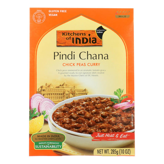 Kitchen Of India Dinner - Chick Peas Curry - Pindi Chana - 10 Oz - Case Of 6