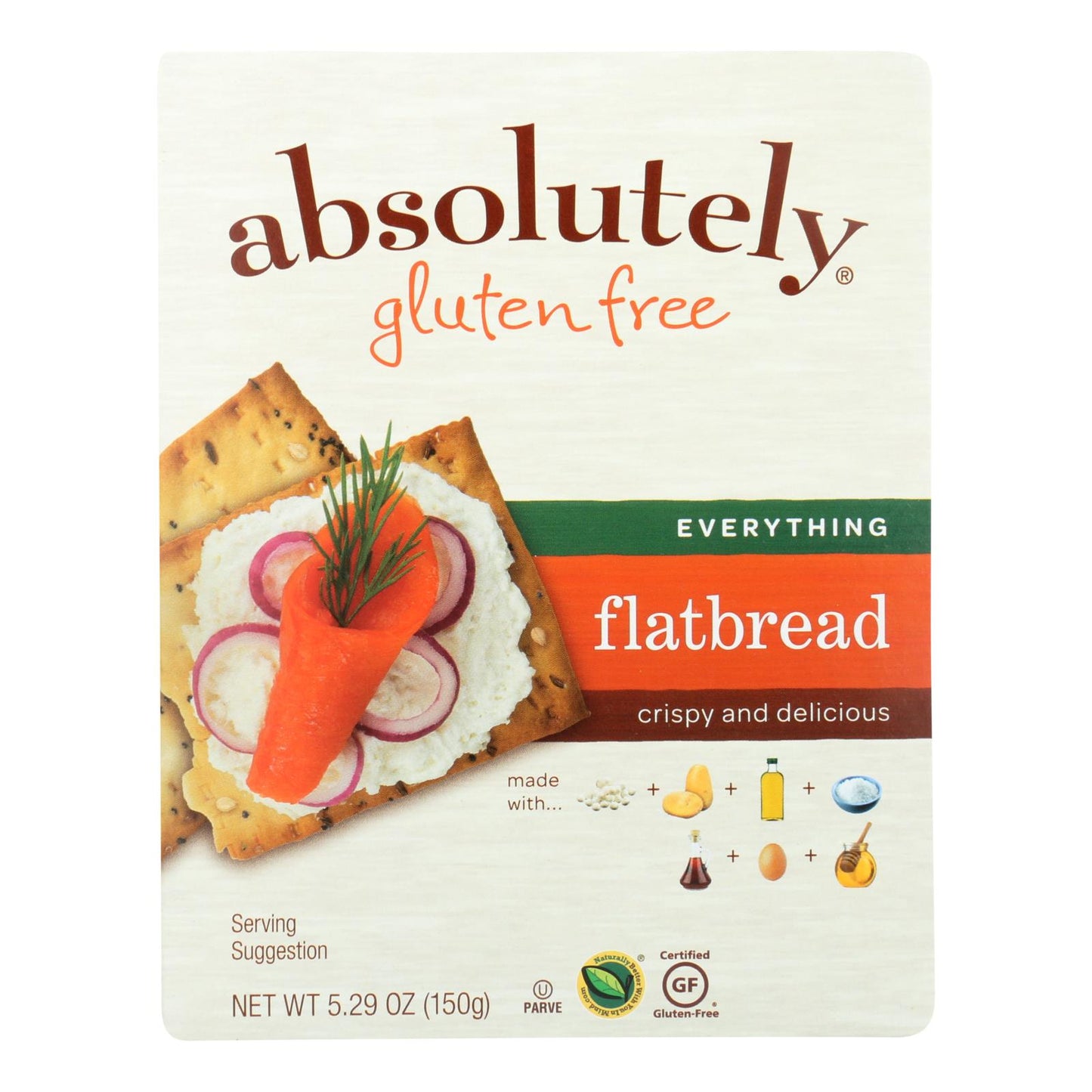 Absolutely Gluten Free - Flatbread - Original - Case Of 12 - 5.29 Oz.