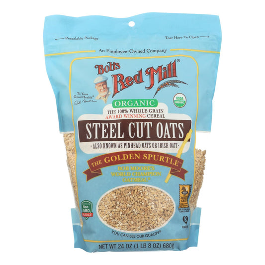 Bob's Red Mill - Oats - Organic Steel Cut Oats - Case Of 4 - 24 Oz.