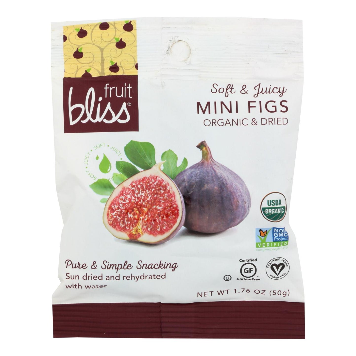 Fruit Bliss - Organic Turkish Mini Figs - Mini Figs - Case Of 12 - 1.76 Oz.