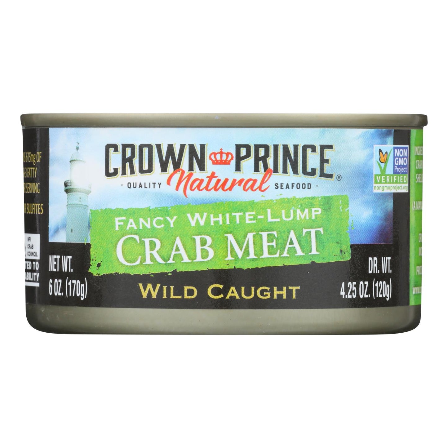 Crown Prince Crab Meat - Fancy White Lump - Case Of 12 - 6 Oz.