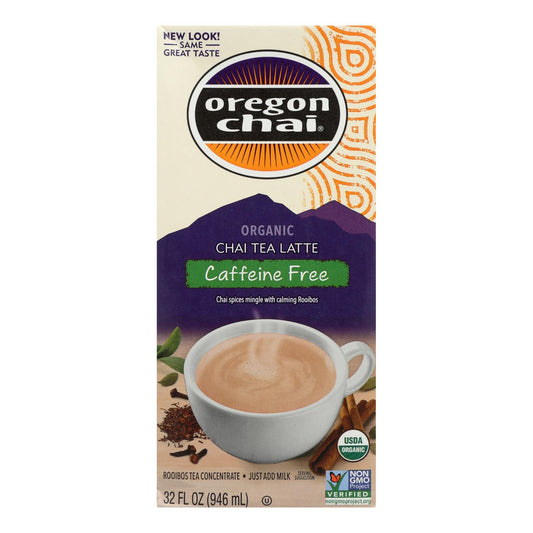 Oregon Chai Tea Latte Concentrate - Caffeine Free - Case Of 6 - 32 Fl Oz.