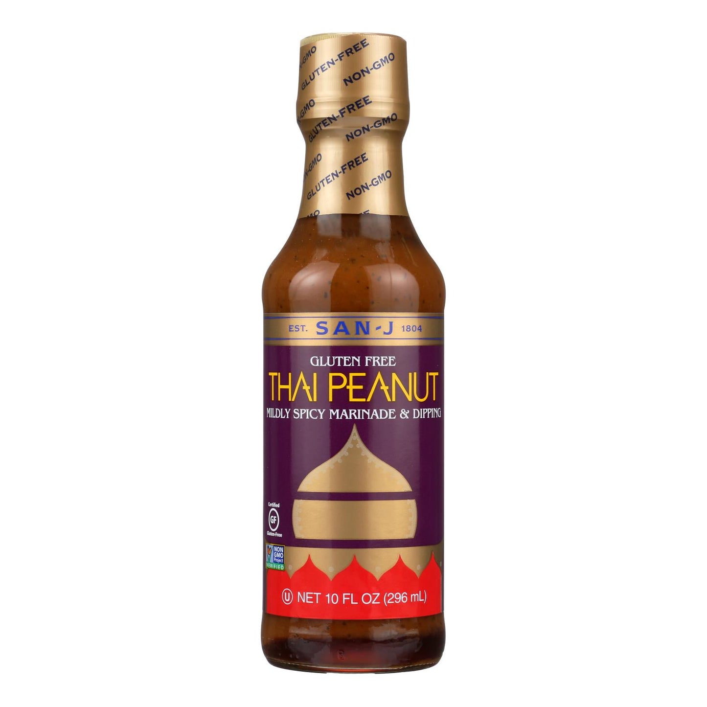 San - J Cooking Sauce - Thai Peanut - Case Of 6 - 10 Fl Oz.