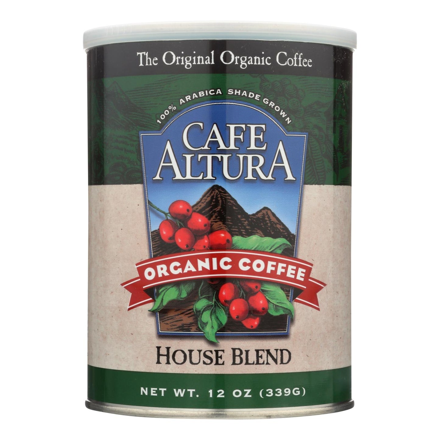 Cafe Altura - Organic Ground Coffee - House Blend - Case Of 6 - 12 Oz.