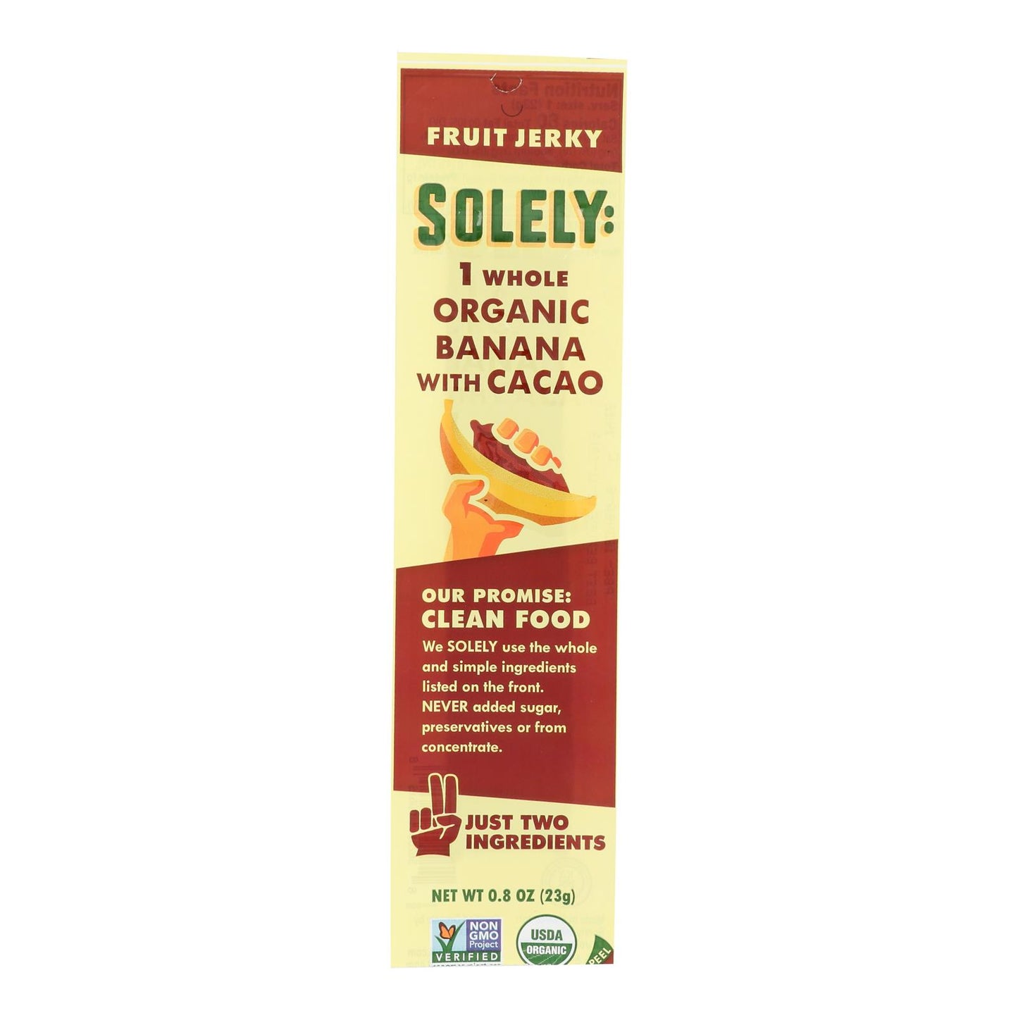 Solely Fruit - Fruit Jerky Banana Coco - Case Of 12 - .8 Oz