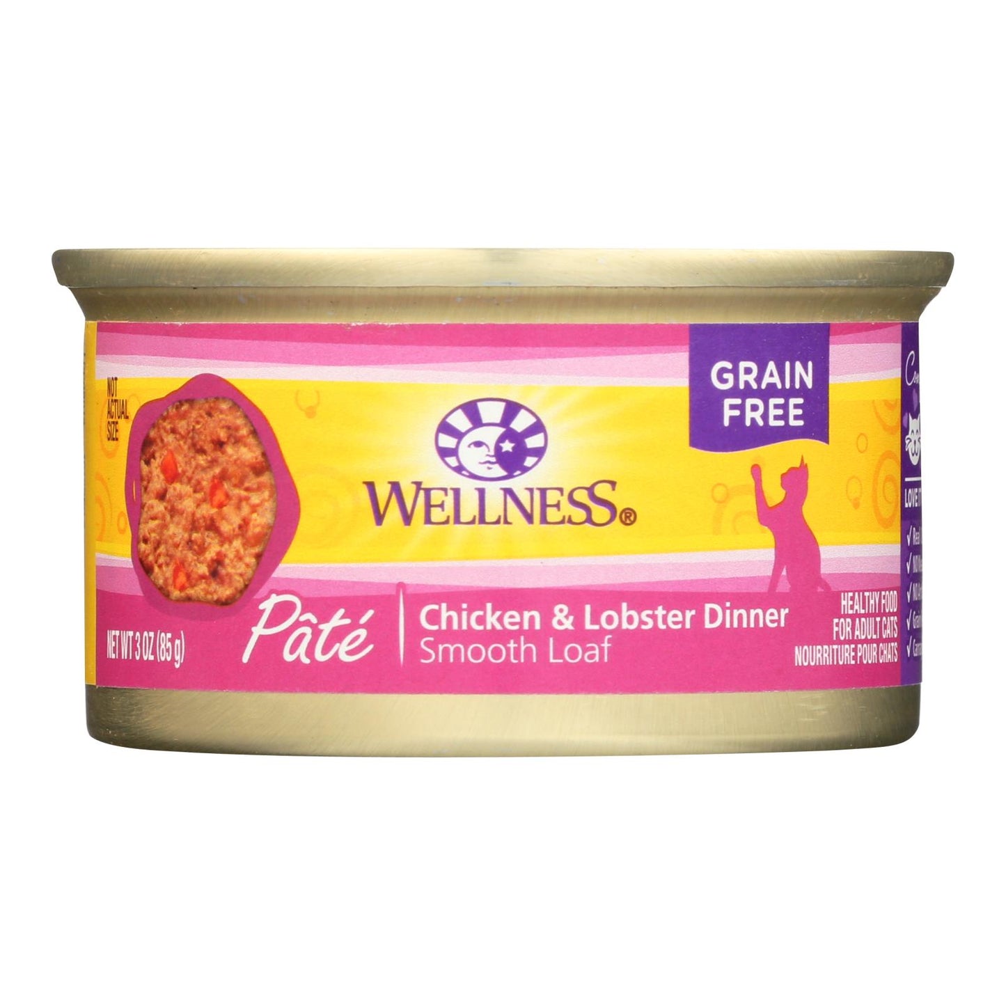 Wellness Pet Products Cat Food - Chicken And Lobster - Case Of 24 - 3 Oz.