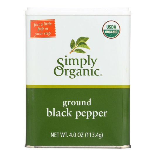 Simply Organic Ground Black Pepper - Case Of 6 - 4 Oz.