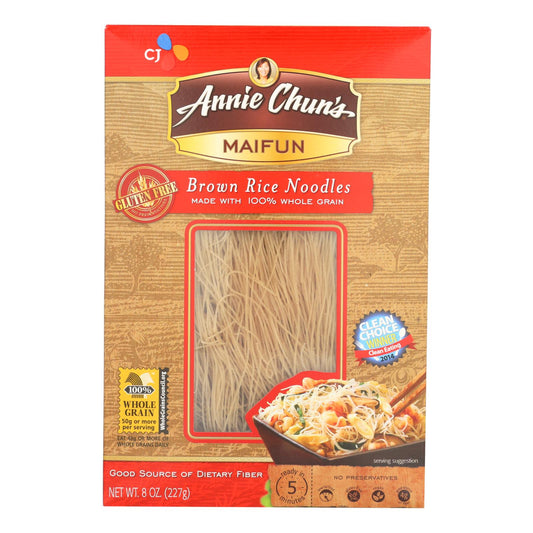 Annie Chun's Maifun Brown Rice Noodles - Case Of 6 - 8 Oz.