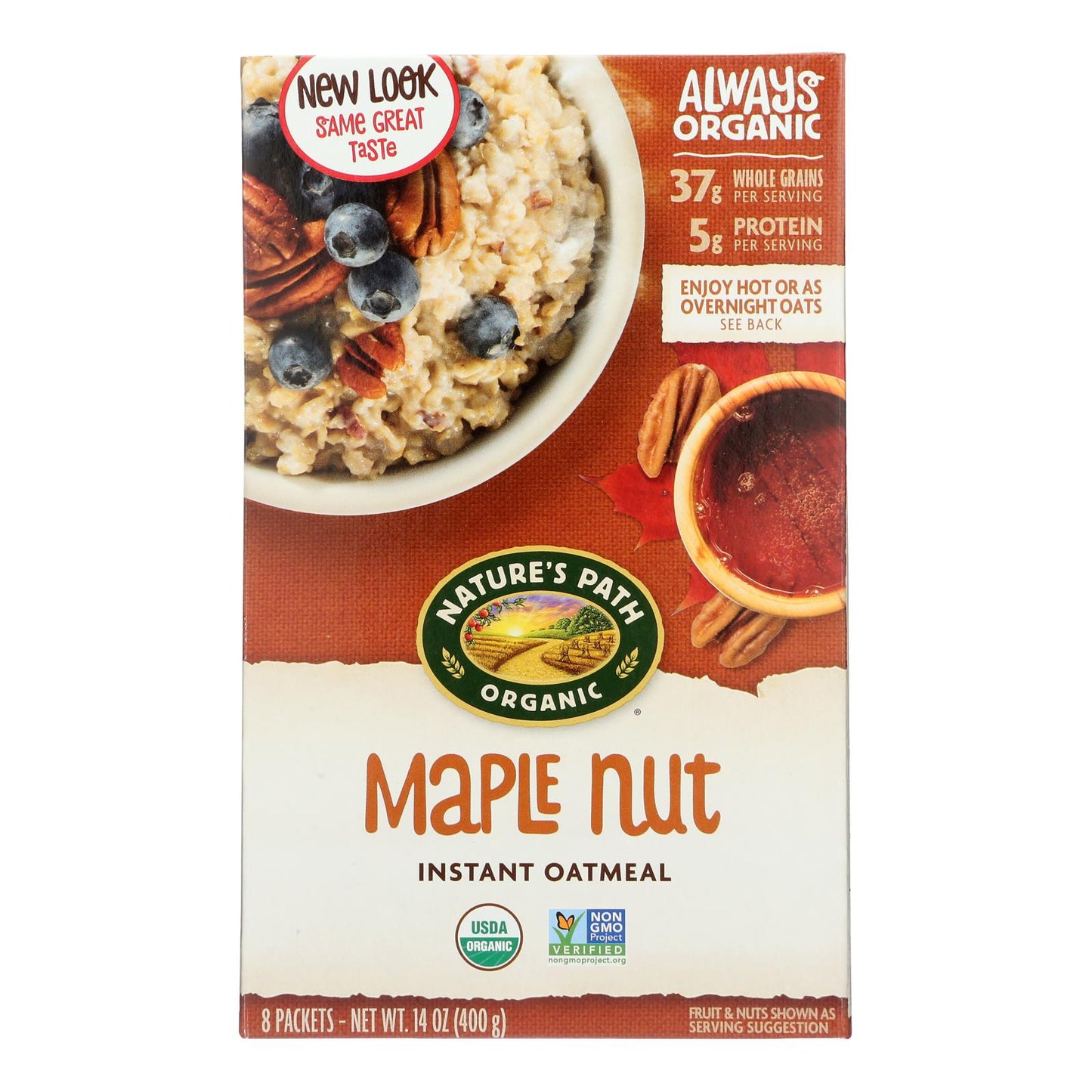 Nature's Path Hot Oatmeal - Maple Nut - Case Of 6 - 14 Oz.