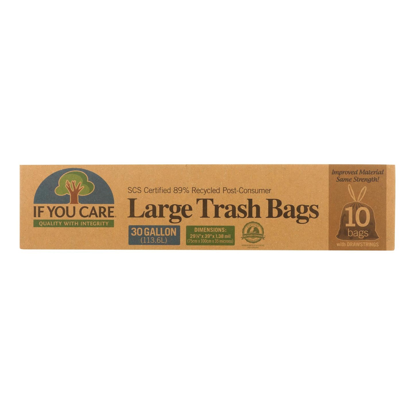 If You Care Trash Bags - Recycled - Case Of 12 - 10 Count