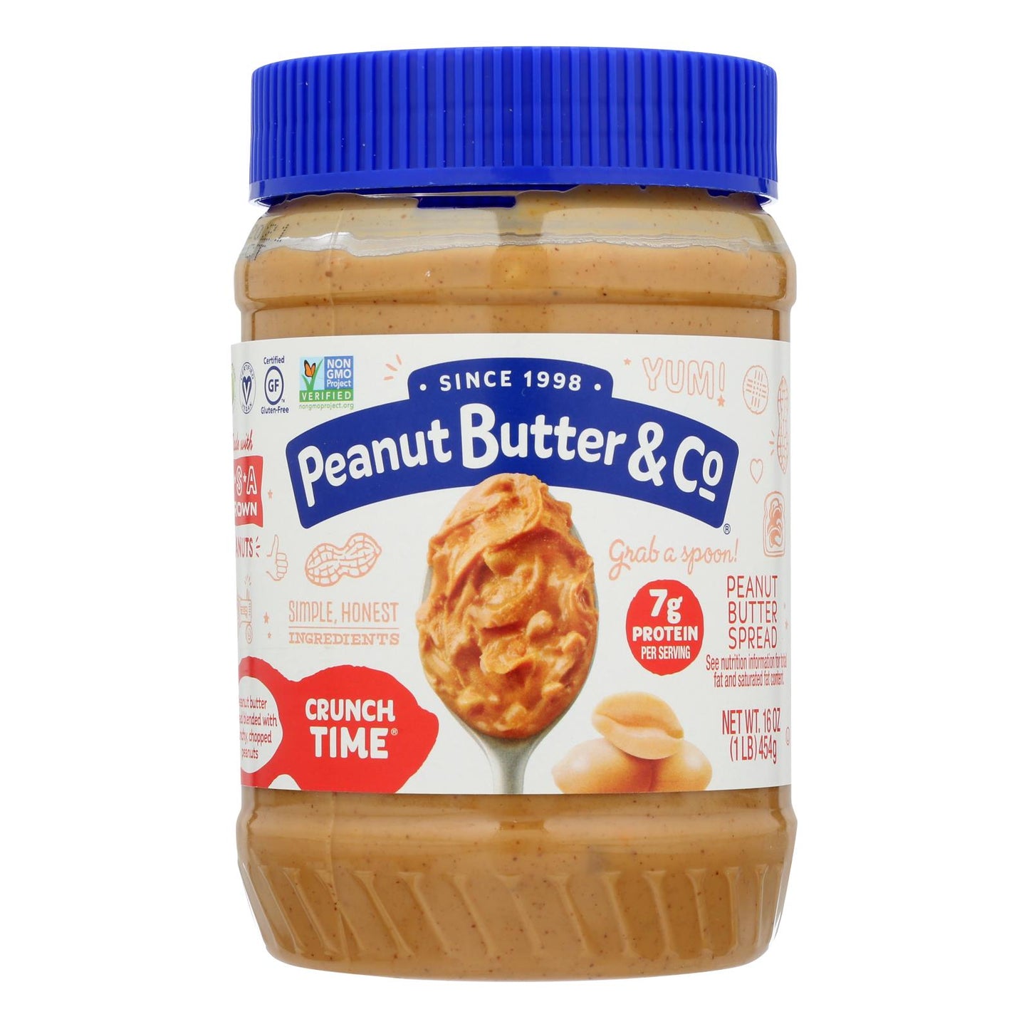 Peanut Butter And Co Peanut Butter - Crunch Time - Case Of 6 - 16 Oz.