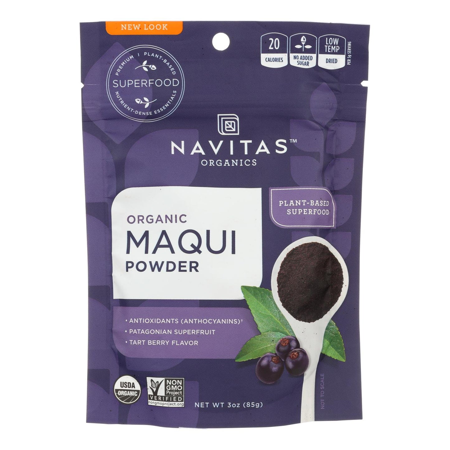 Navitas Naturals Maqui Powder - Organic - Freeze-dried - 3 Oz - Case Of 6